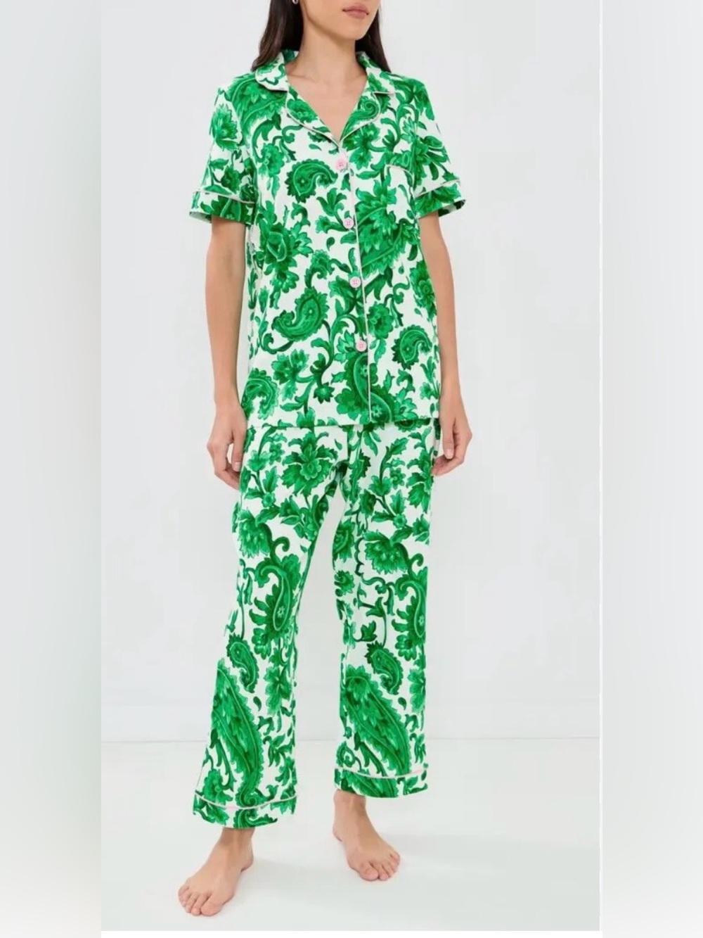 Bed head, Sorrento Verde, two piece pajama set extra small